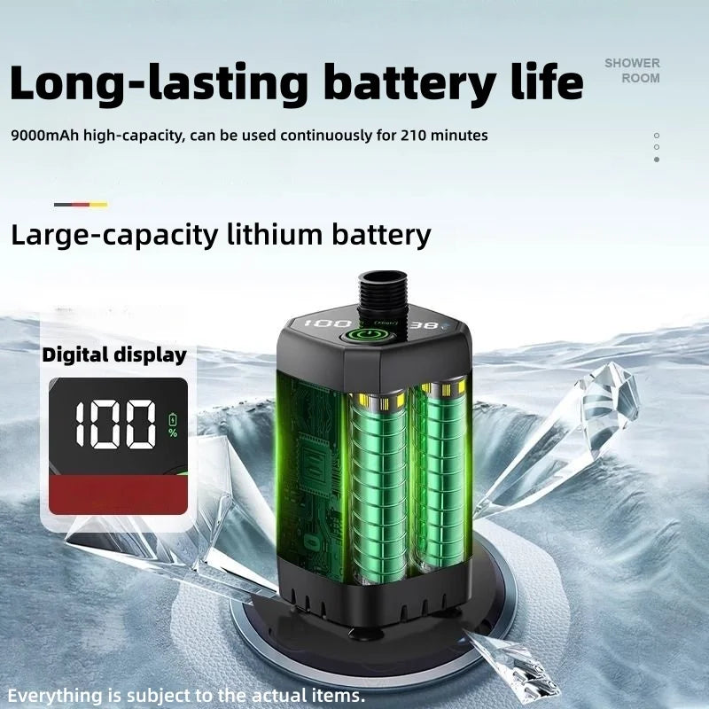 Portable outdoor electric shower unit camping shower kit Long battery life Suitable for construction, camping and household use