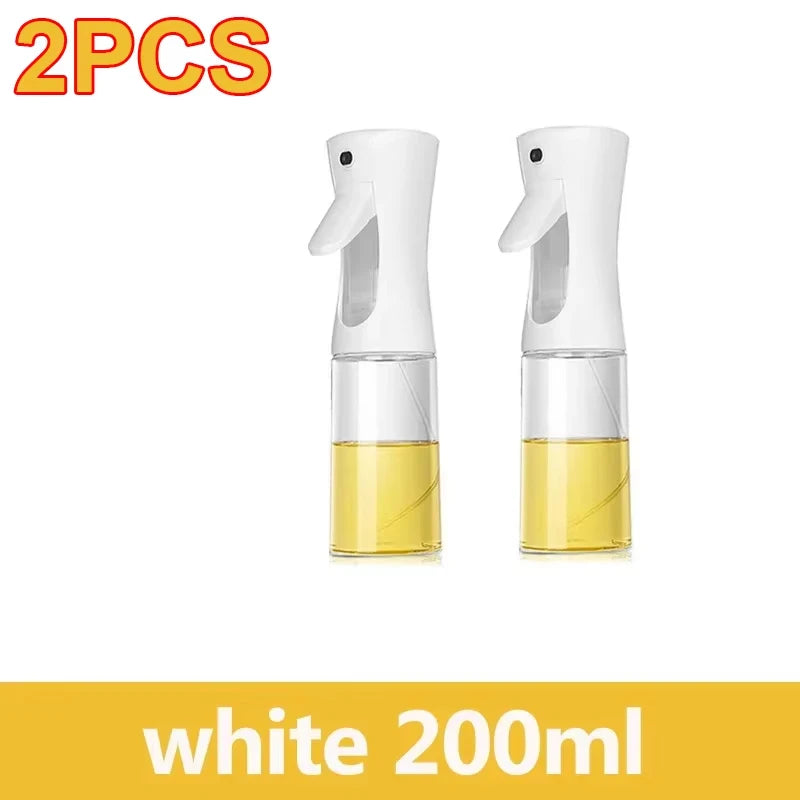 200/300/500mlOil Spray Plastic Household Kitchen Oil Spray Bottle Or Oil Brush Nebulizing Mist Filling Cooking Dual Use BBQ