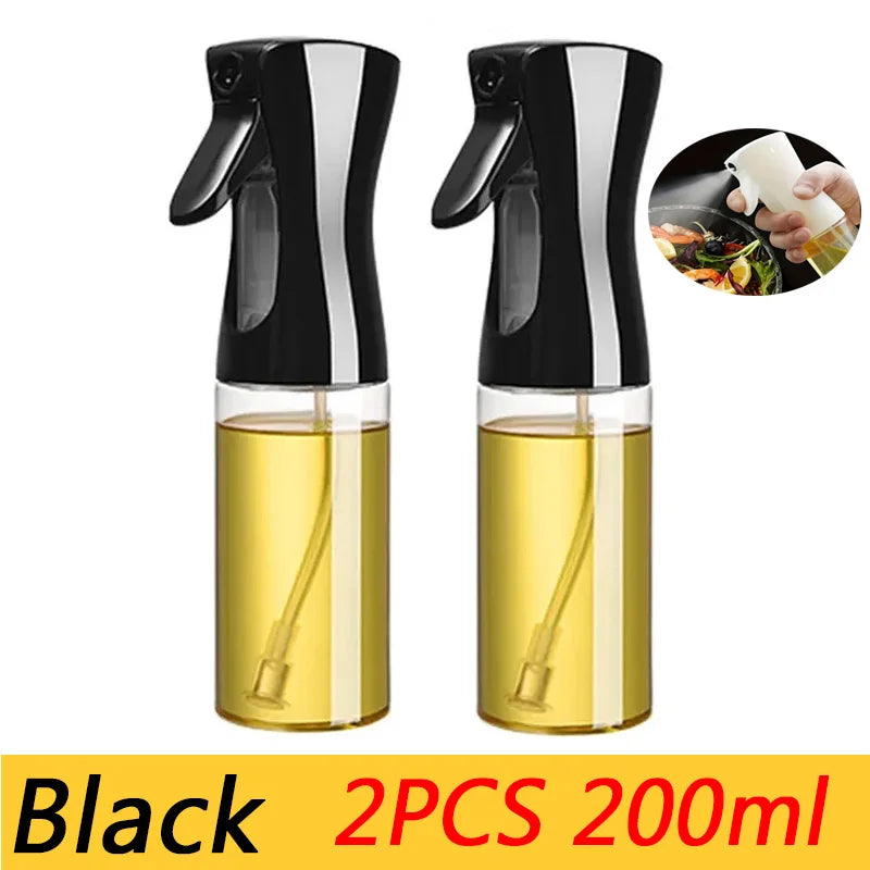 200/300/500mlOil Spray Plastic Household Kitchen Oil Spray Bottle Or Oil Brush Nebulizing Mist Filling Cooking Dual Use BBQ
