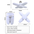 E27 Fan Shape Foldable 40LEDs Bulb AC220V/110V Deformation for Home Ceiling Lights Warehouse and Garage White Light 6500K Bulb