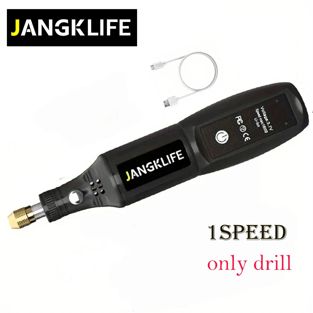 Mini Electric Drill USB Wireless Mini Handheld Drill Rotary Tool Woodworking Engraving Pen Dremel Tools for Jewelry Metal Glass
