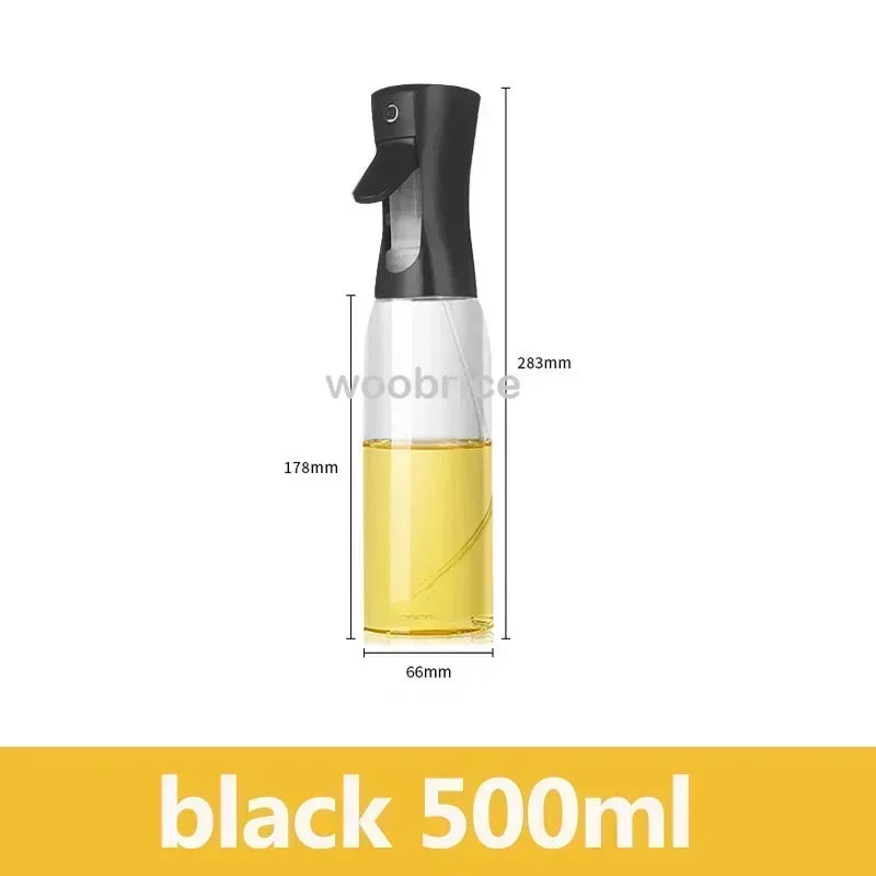 200/300/500mlOil Spray Plastic Household Kitchen Oil Spray Bottle Or Oil Brush Nebulizing Mist Filling Cooking Dual Use BBQ