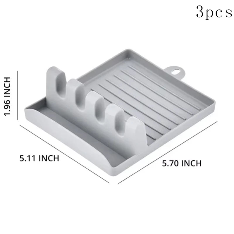 1PC Multi-Functional Kitchen Utensil Holder Pot Lid Rack Spoon Shelf Chopsticks Holder Countertop Spatula Organizer Soup Spoon P