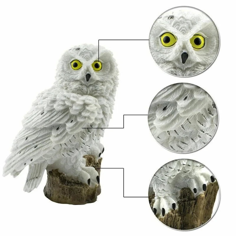 Solar Owl Statue Garden Light LED Waterproof Powered Outdoor Decoration for Garden Patio, Animal Owl Shape Solar Led Light