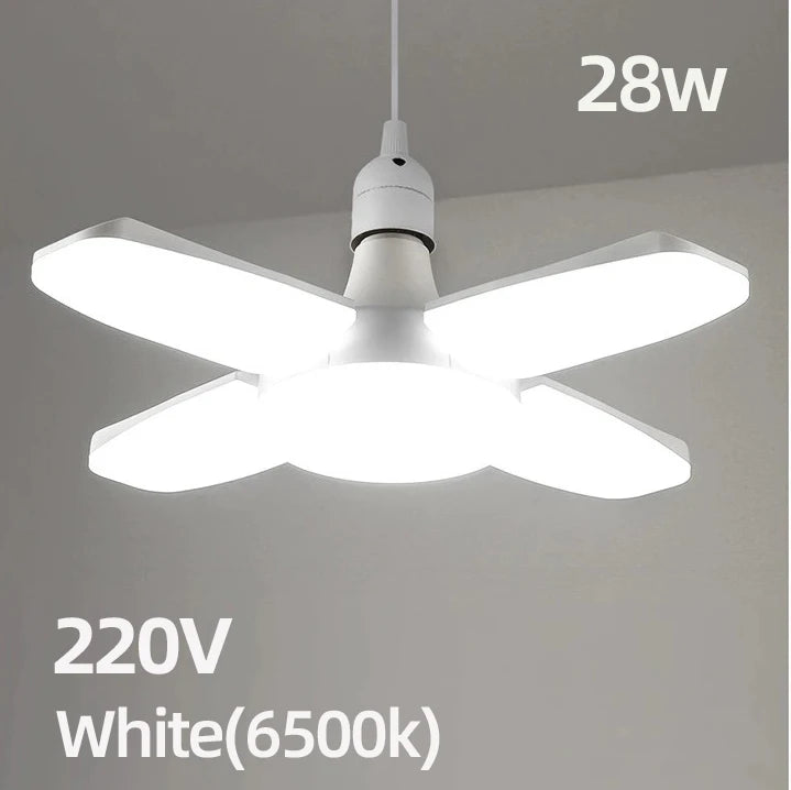E27 Fan Shape Foldable LED Bulb AC 85-265V/220V  Home Living Room Led Light Bulb Lampada For Warehouse Garage Ceiling  Light