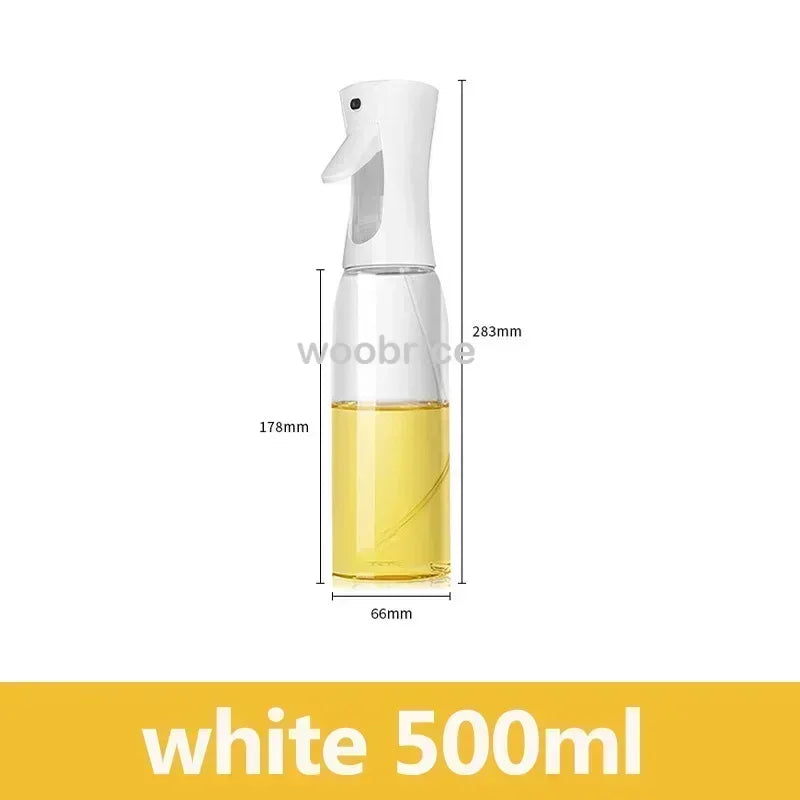 200/300/500mlOil Spray Plastic Household Kitchen Oil Spray Bottle Or Oil Brush Nebulizing Mist Filling Cooking Dual Use BBQ