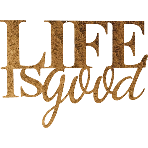 Quadro Decorativo "Life is Good" em Metal