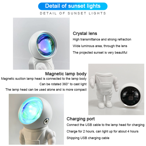 Luminária Astronauta Projetor Sunset LED