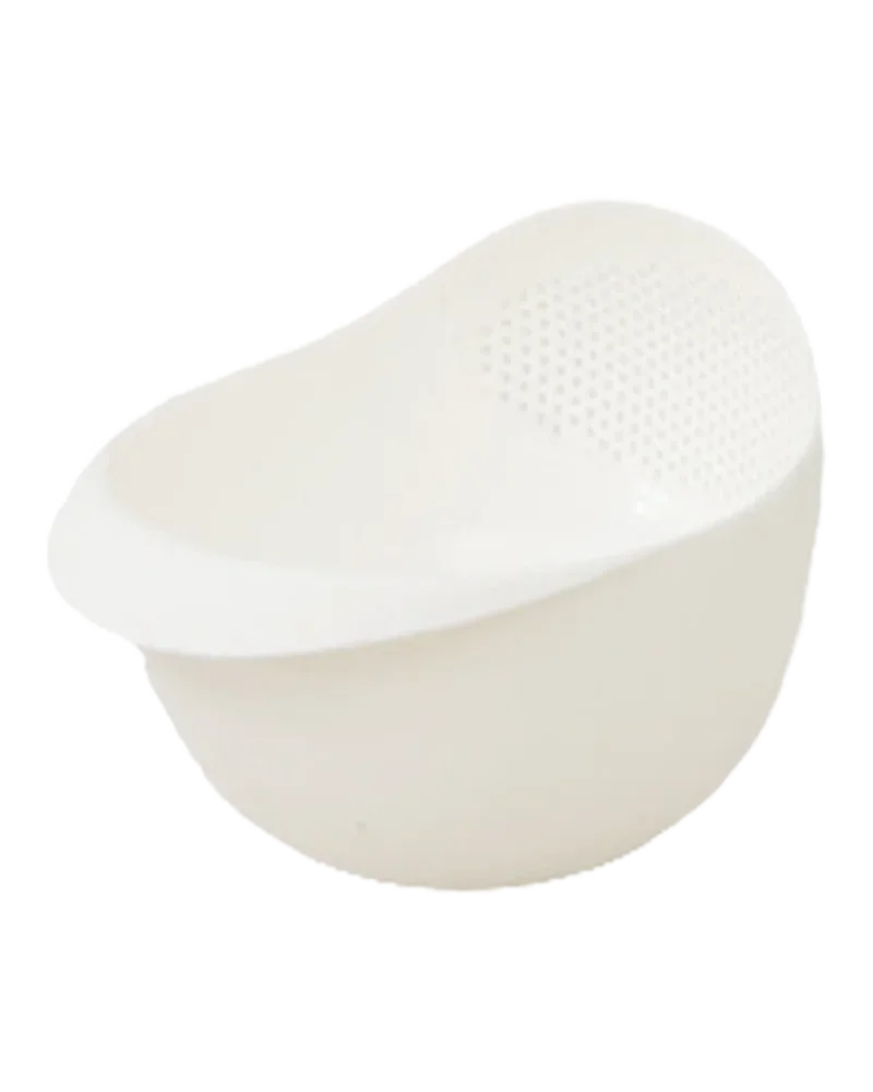 1PC- Silicone Colander Rice Bowl Drain Basket Fruit Bowl Washing Drain Basket with Handle Washing Basket Home Kitchen Organizer