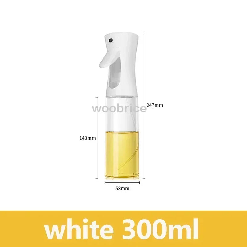200/300/500mlOil Spray Plastic Household Kitchen Oil Spray Bottle Or Oil Brush Nebulizing Mist Filling Cooking Dual Use BBQ