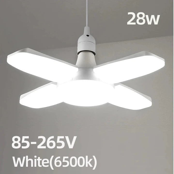E27 Fan Shape Foldable LED Bulb AC 85-265V/220V  Home Living Room Led Light Bulb Lampada For Warehouse Garage Ceiling  Light