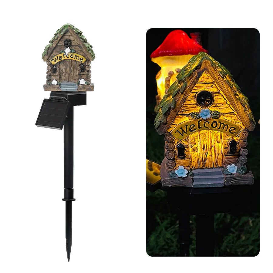 Solar Owl Statue Garden Light LED Waterproof Powered Outdoor Decoration for Garden Patio, Animal Owl Shape Solar Led Light